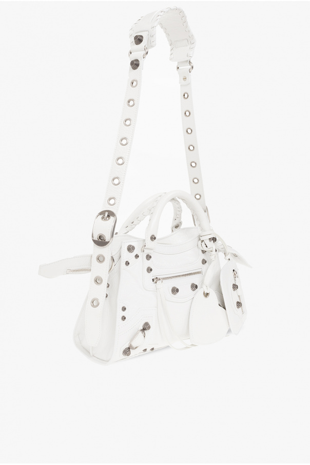 Balenciaga city hot sale mini white